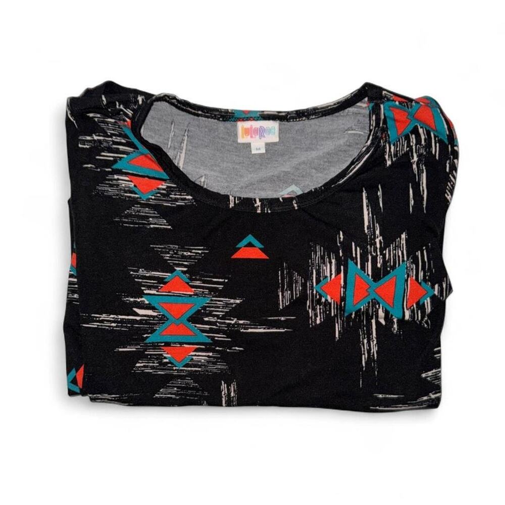 Black dress with orange and